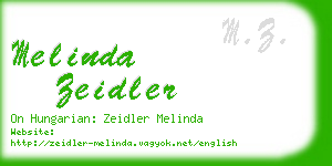 melinda zeidler business card